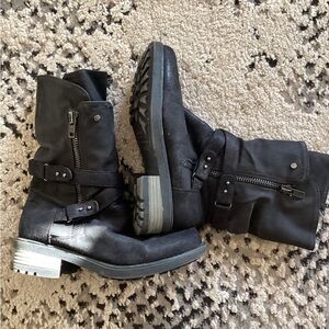 B52 by BullBoxer black moto boots-SZ 9